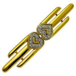 Vintage MONET signed gold tone rhinestones designer brooch
